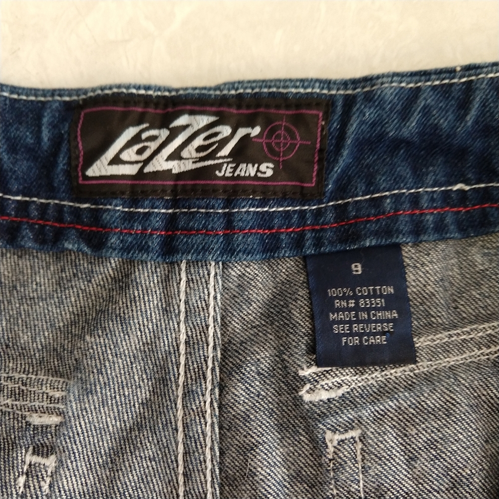 Wide Leg Cargo Drawstring Waist Jeans by Lazer - Picture 9 of 9